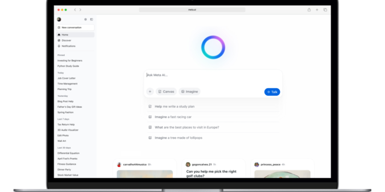Meta ha lanzado oficialmente su nueva aplicación independiente, Meta AI.